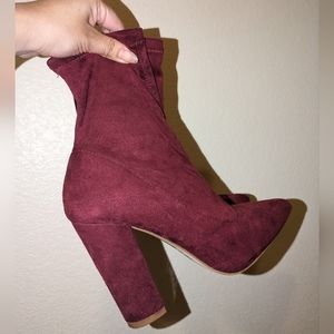 Marron Suede Booties